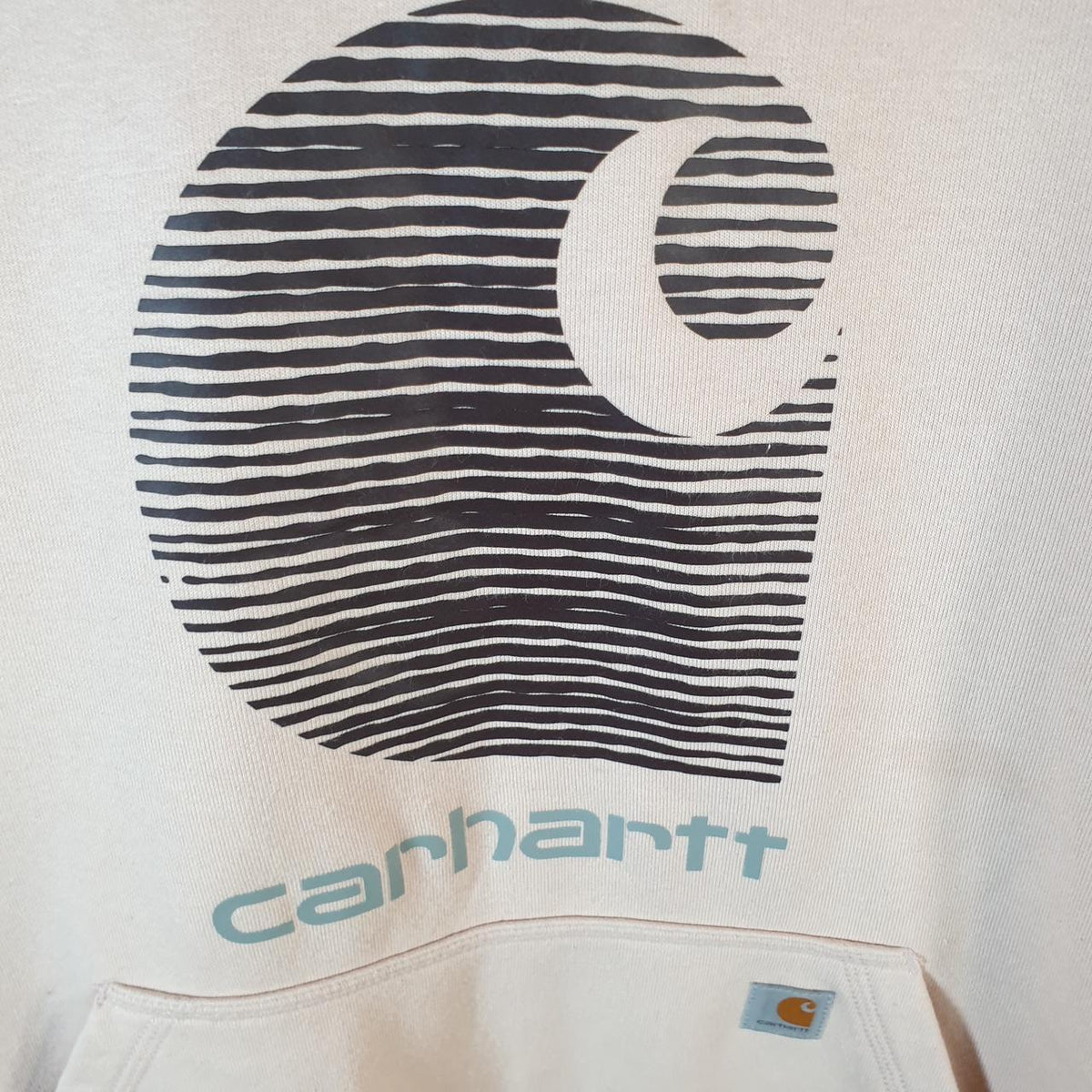 Vintage Carhartt Hoodie Womens XL Pink Pullover Blank Sweatshirt USA Relaxed Fit
