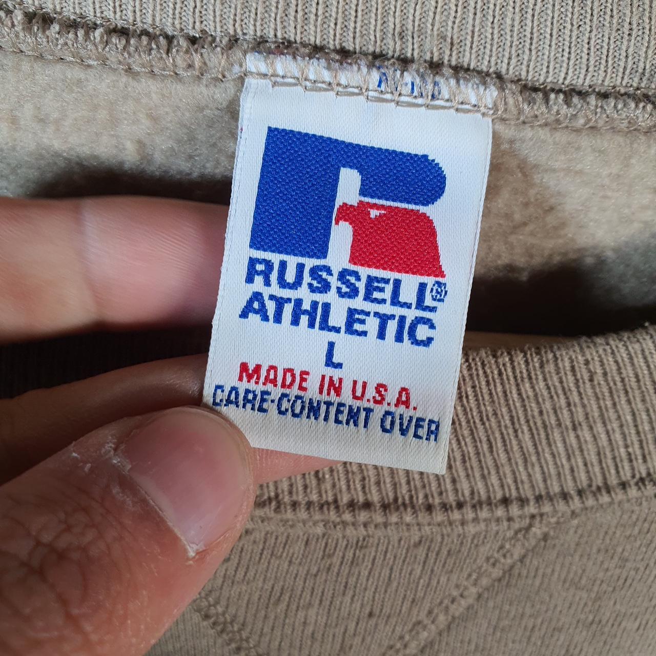 Vintage Russell Athletic USA Blank Sweatshirt Men’s Large Brown Pullover Baggy