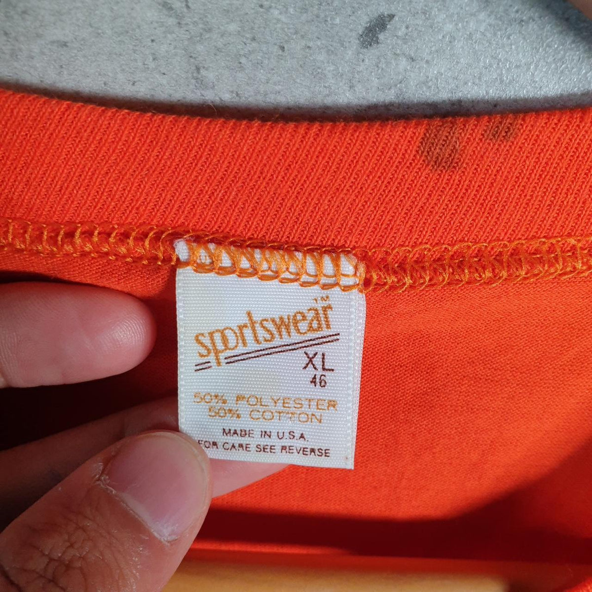Vintage Sportswear Canes Are Dynamite USA Single Stitch T Shirt Men’s XL Orange C7771
