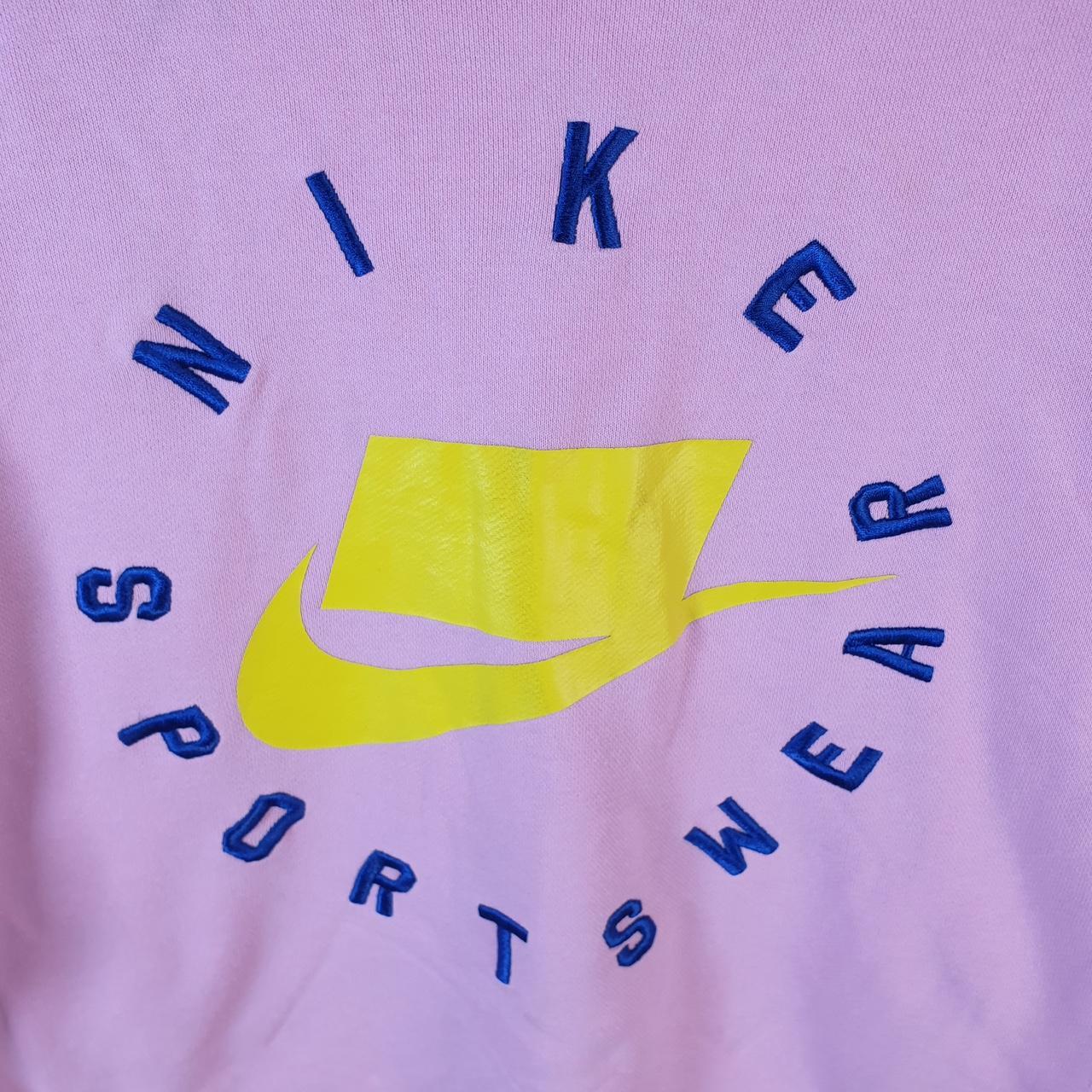 Vintage Nike Cropped Spellout Hoodie Womens XSmall Pink Swoosh Y2K Pullover Logo