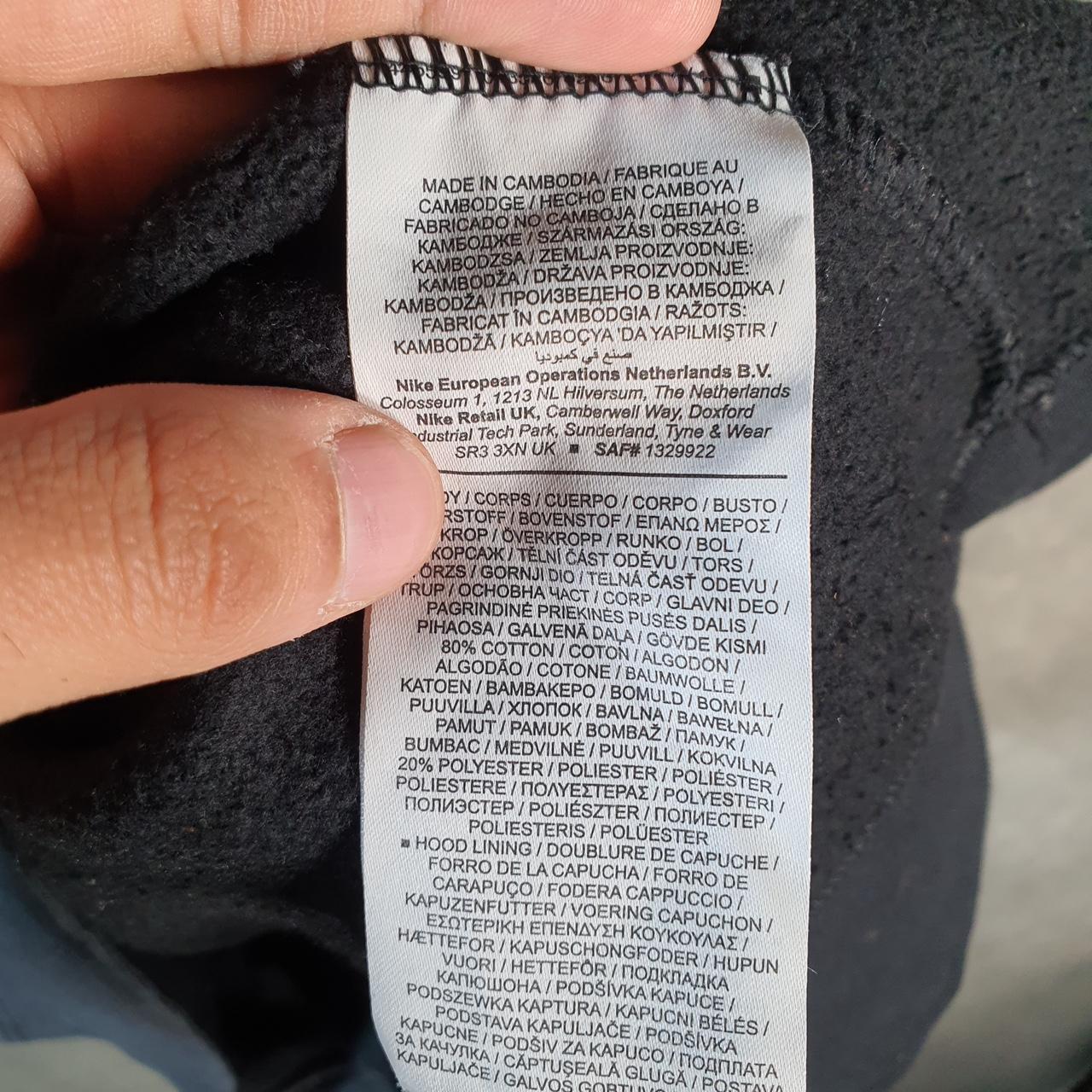 Vintage Nike Tape Hoodie Men’s Medium Black Swoosh Y2K Pullover Sweatshirt Logo