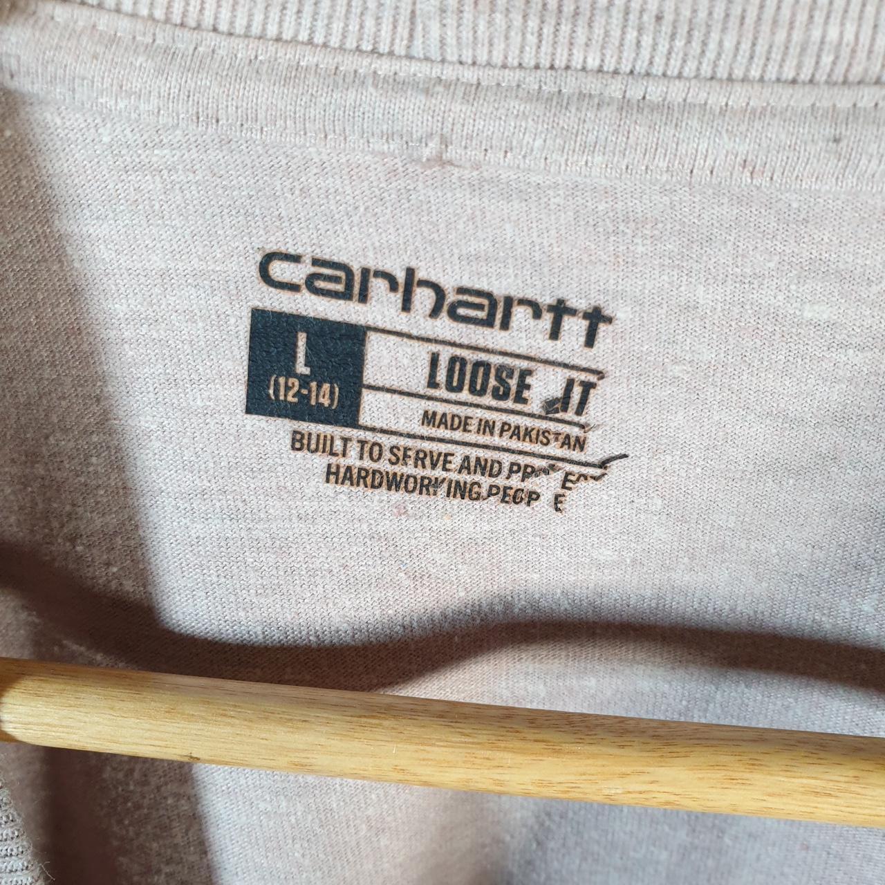 Vintage Carhartt Pocket T Shirt Womens Large Pink Workwear Chore Utility Loose Fit C9339