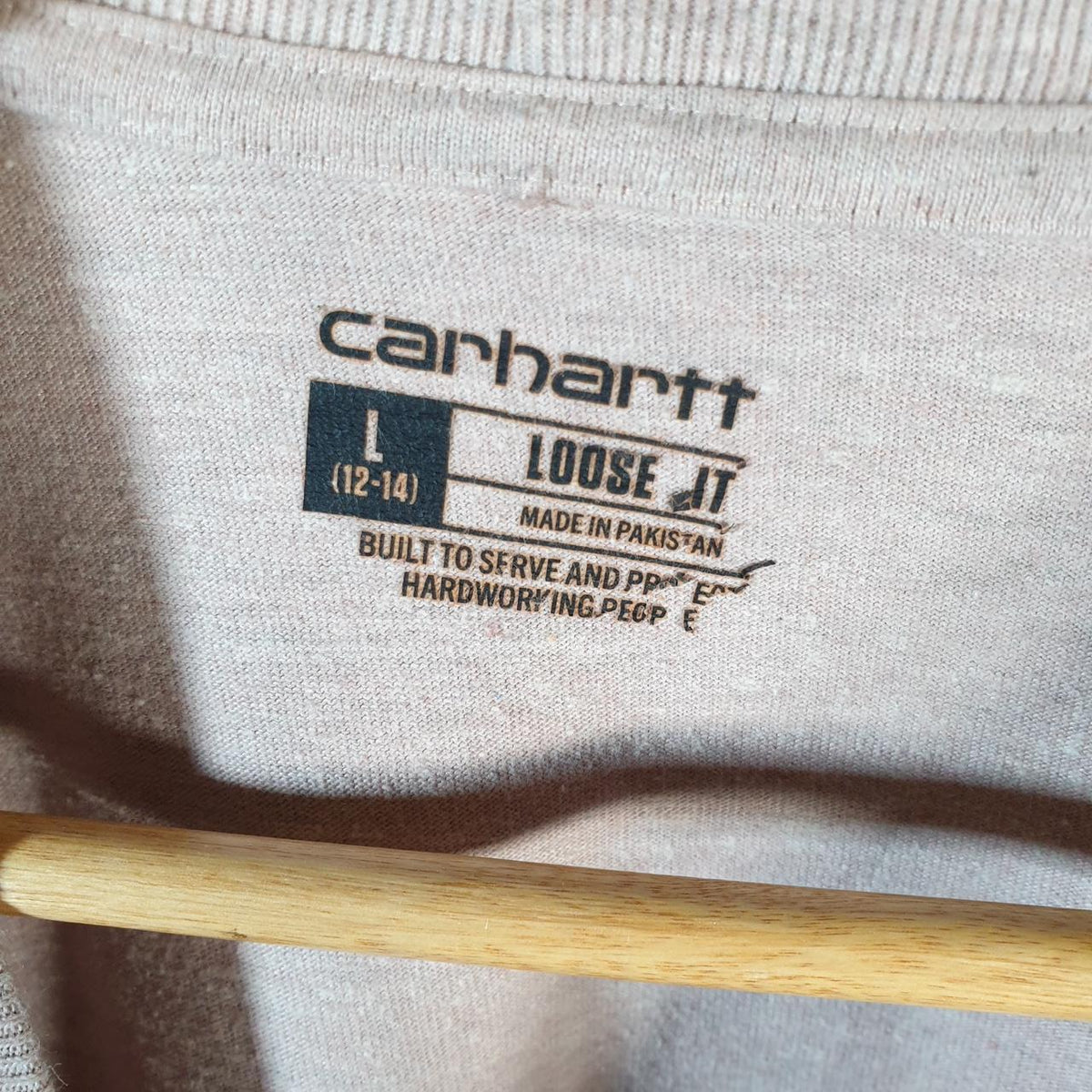 Vintage Carhartt Pocket T Shirt Womens Large Pink Workwear Chore Utility Loose Fit C9339