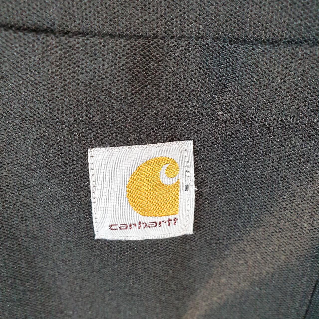 Vintage Carhartt Pocket Polo Shirt Shirt Men’s Large Black Workwear Chore Utility Loose Fit