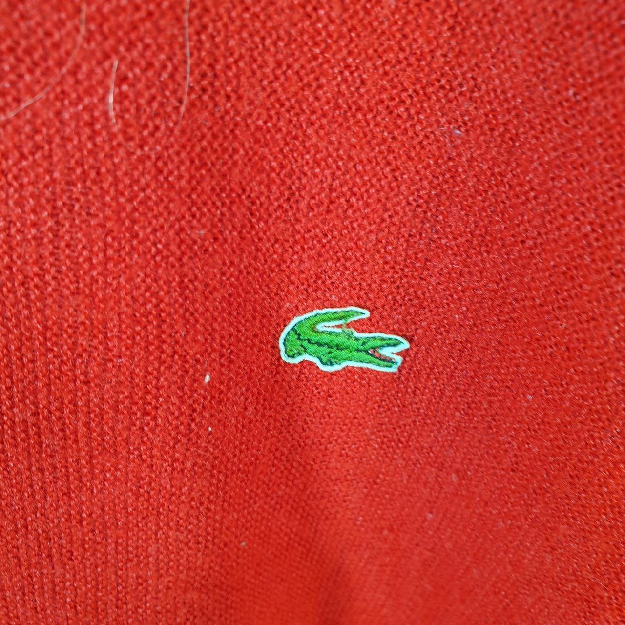 Vintage Izod 90s Lacoste Knit Sweatshirt Men’s XL Red Pullover Logo Y2K Jumper Logo