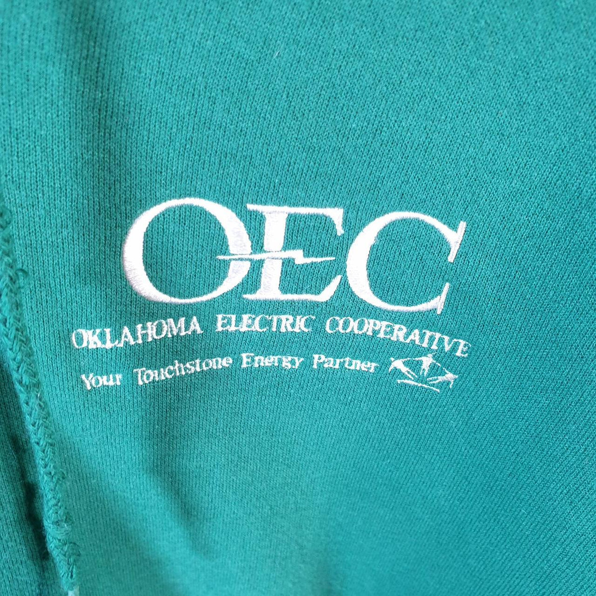 Vintage Lee Heavyweight Hoodie Men’s 2XL Green USA Oklahoma Electric