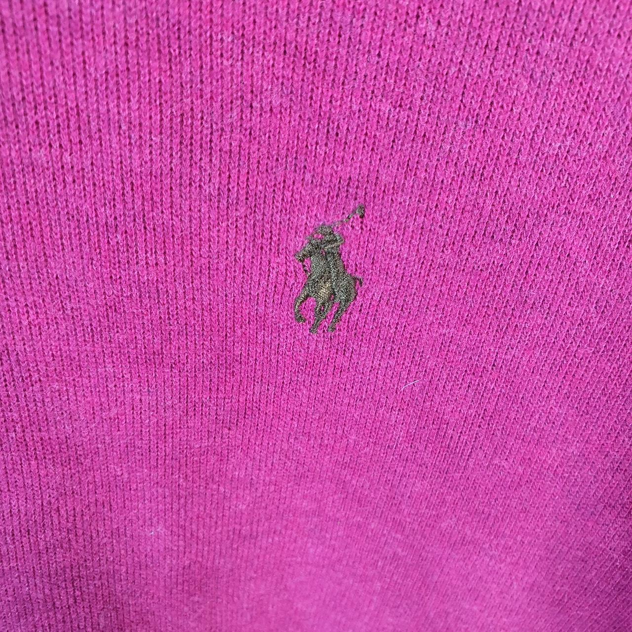 Vintage Ralph Lauren Polo 1/4 Zip Sweatshirt Men’s XL Pink Cotton Pullover Pony