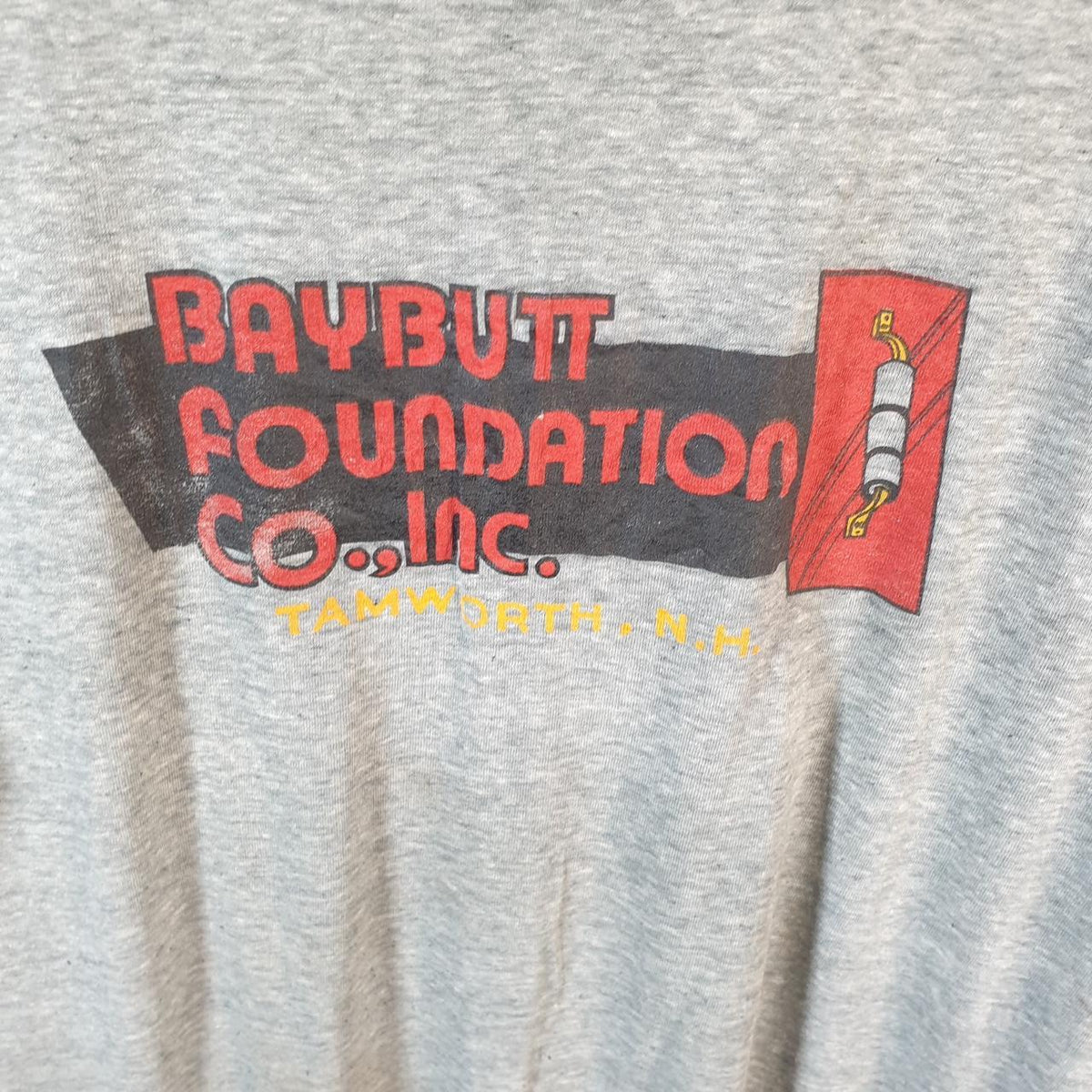 Vintage Hanes Babbitt Foundation Tamworth USA Single Stitch T Shirt Men’s Medium Grey