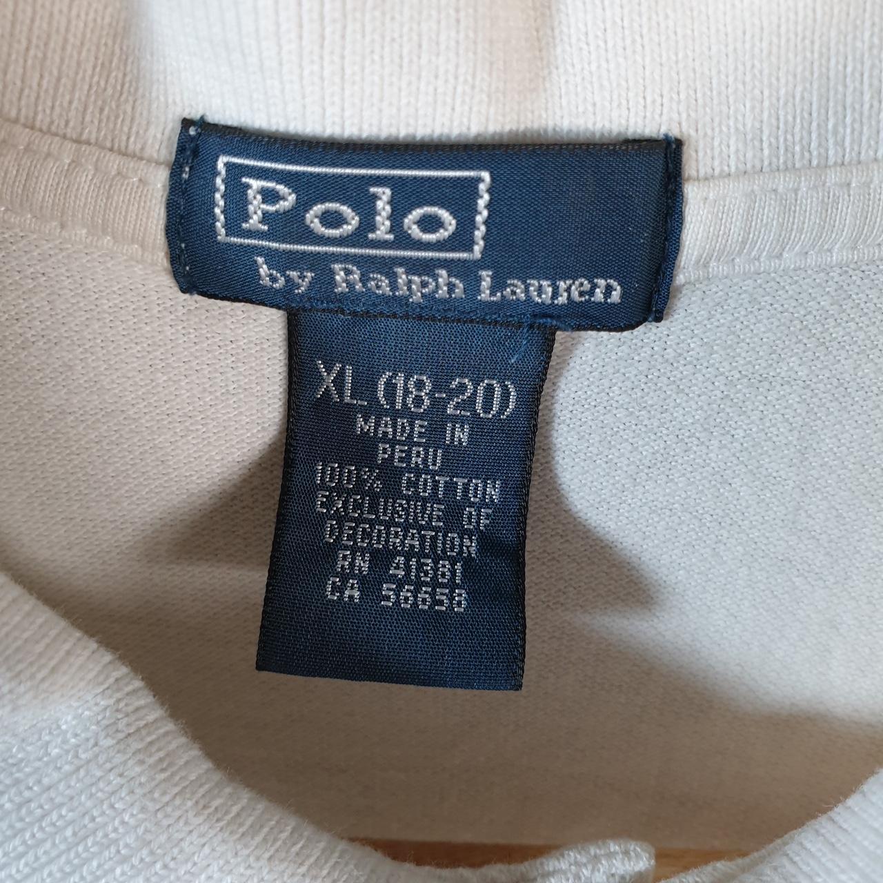 Vintage Ralph Lauren Polo Shirt Womens XL White Casual Cotton Pony C9605