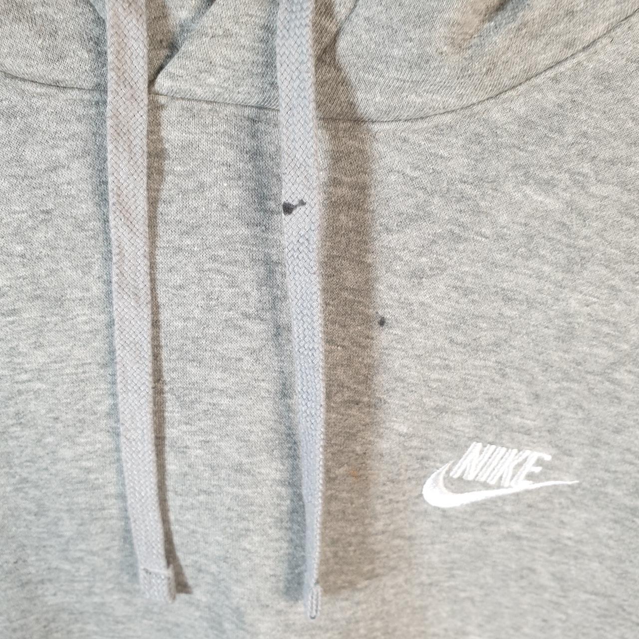 Vintage Nike Club Embroidered Hoodie Men’s Small Grey Swoosh Y2K Pullover Logo