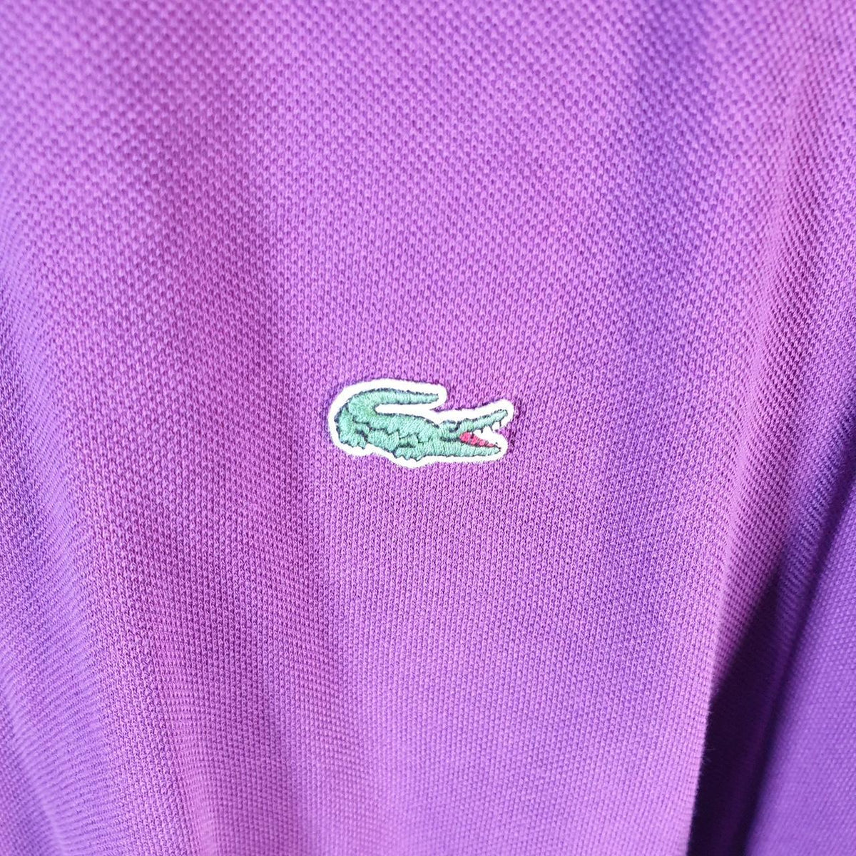 Vintage Lacoste Polo Shirt Men’s Large Purple Classic Fit Embroidered Logo