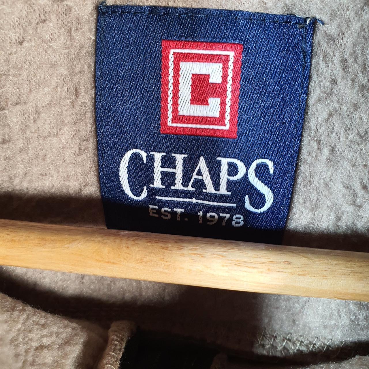 Vintage Chaps Ralph Lauren Full Zip Fleece Sweatshirt Mens Large Brown