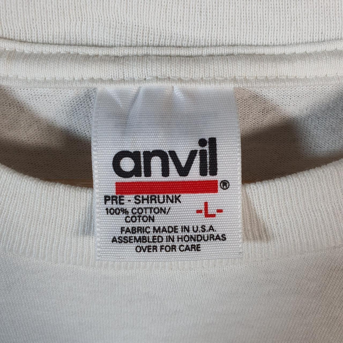Vintage Anvil Navy RTC Graphic USA 1998 USA Single Stitch T Shirt Men’s Large White C9465