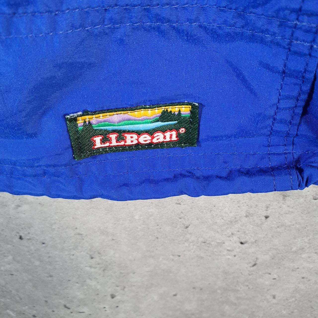 Vintage L.L. Bean Made In USA Outdoors Nylon Jacket Mens Large 1/4 Zip Blue Waterproof