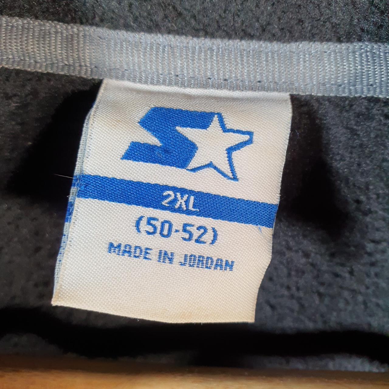 Vintage Starter Full Zip Fleece Sweatshirt Mens 2XL Black Logo Winter