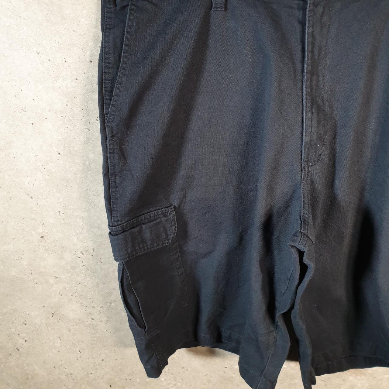 Vintage Dickies Baggy Chino Shorts Jorts Cargo Mens W42 Black Relaxed Fit