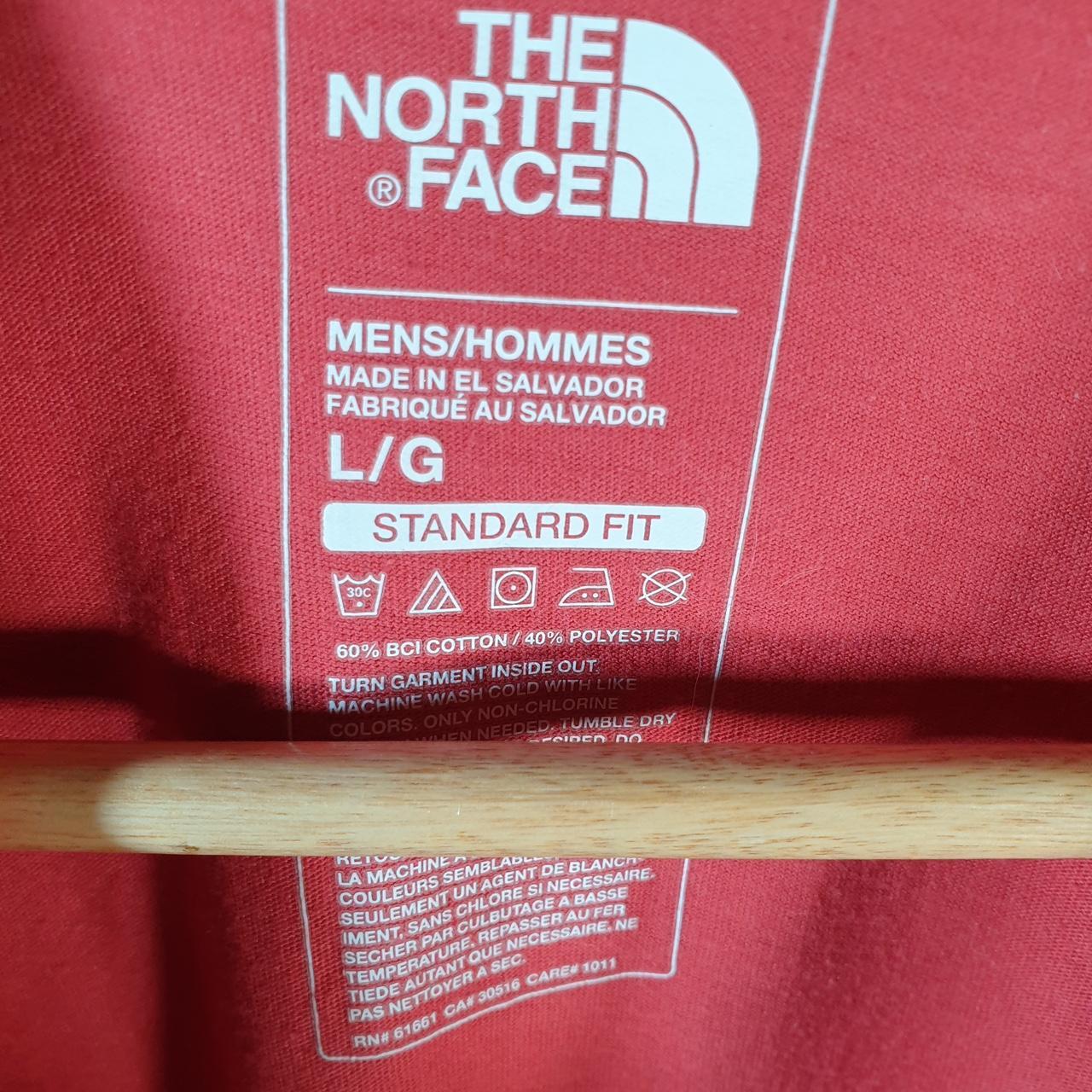 Vintage The North Face TNF Spellout T Shirt Shirt Men’s Large Red Logo Athletic C9607
