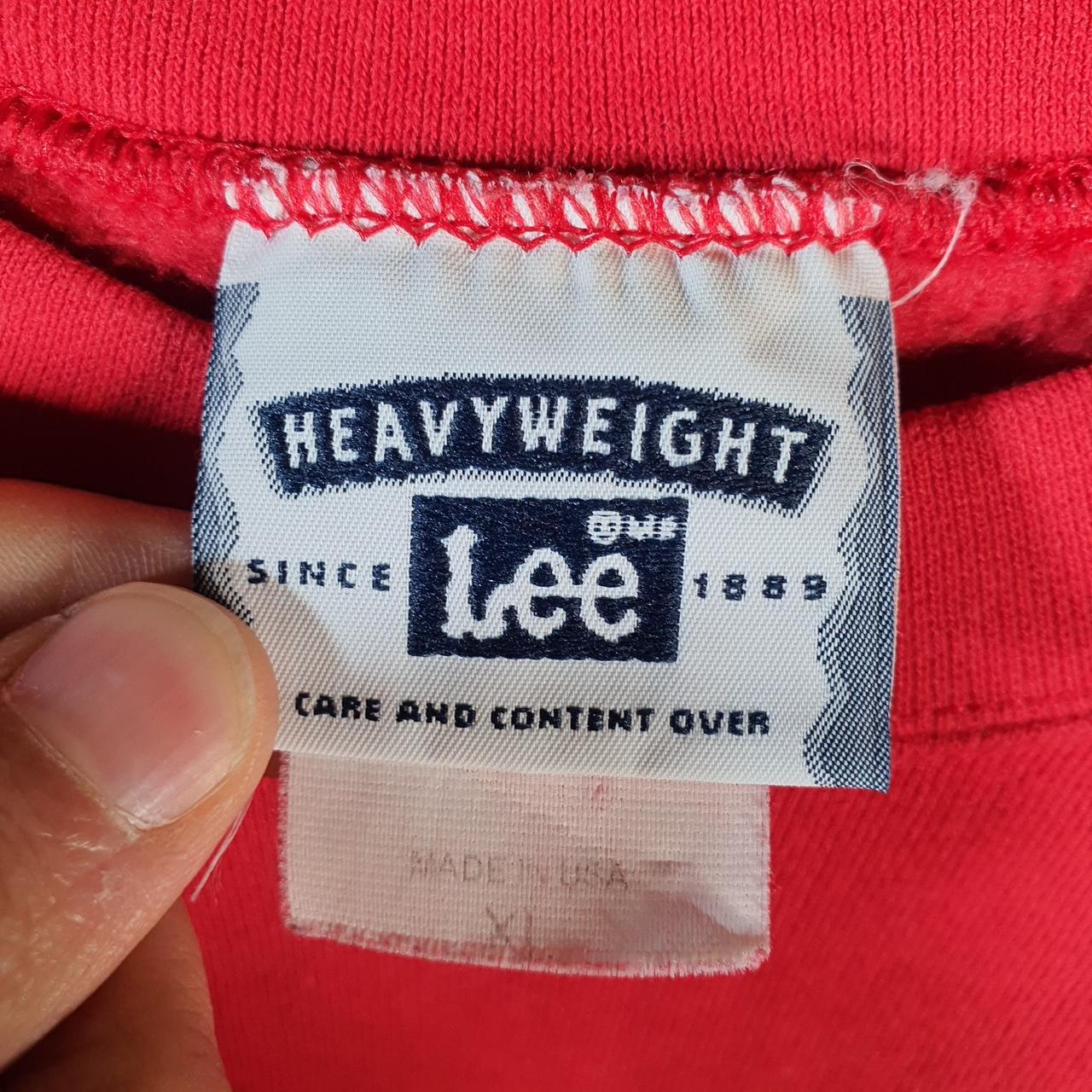 Vintage Lee Heavyweight Sweatshirt Men’s XL Red USA Jackpot Embroidered