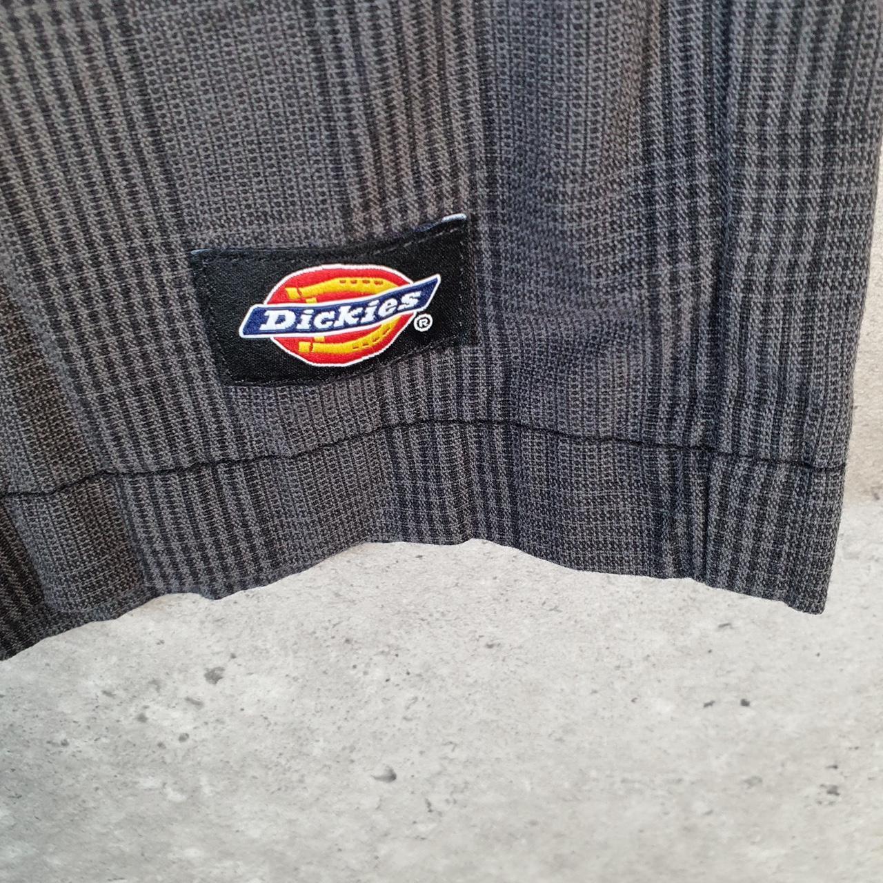 Vintage Dickies Baggy Chino Shorts Jorts Cargo Mens W32 Grey Checkered Regular Fit