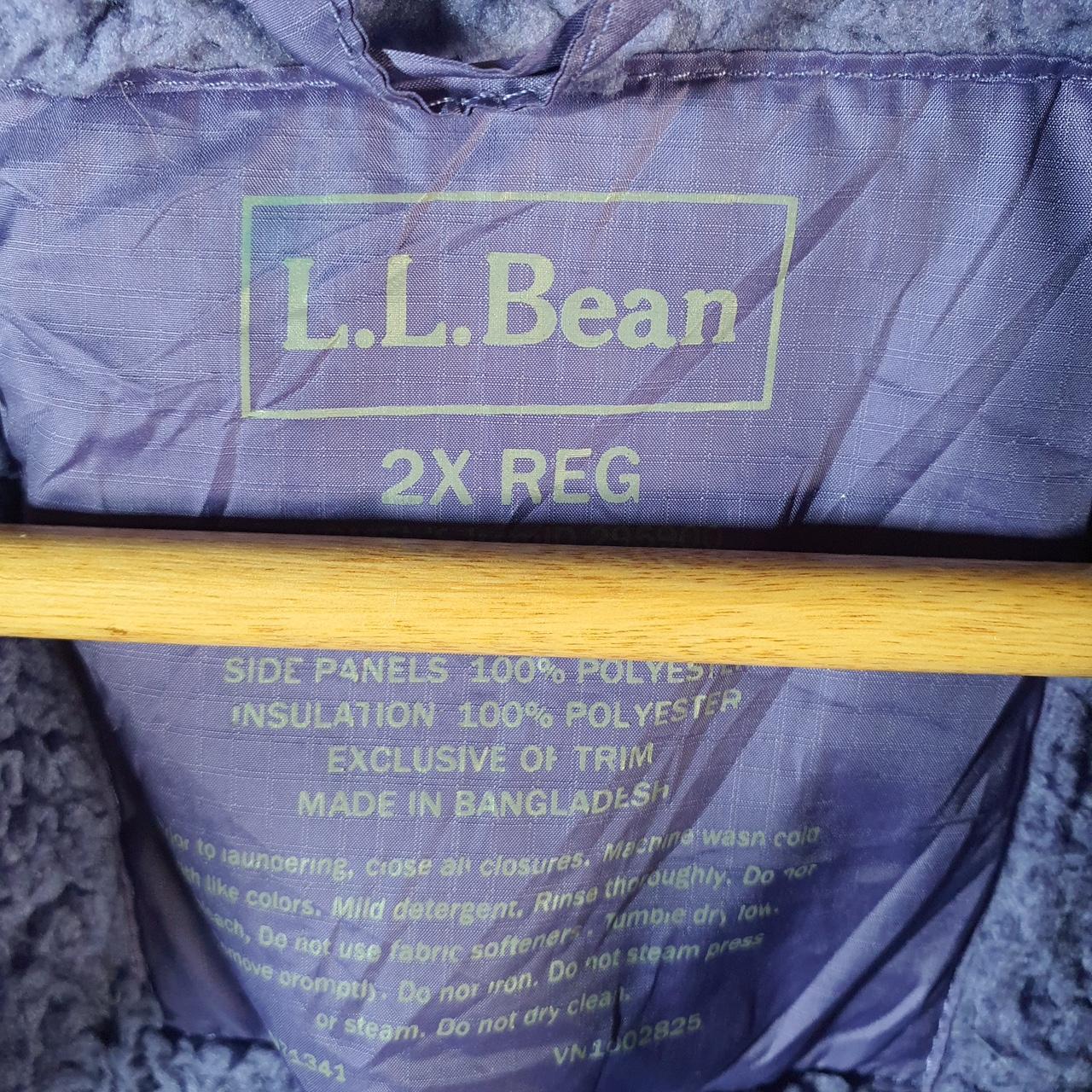 Vintage L.L. Bean Puffer Jacket Womens 2XL Purple Waterproof Shell