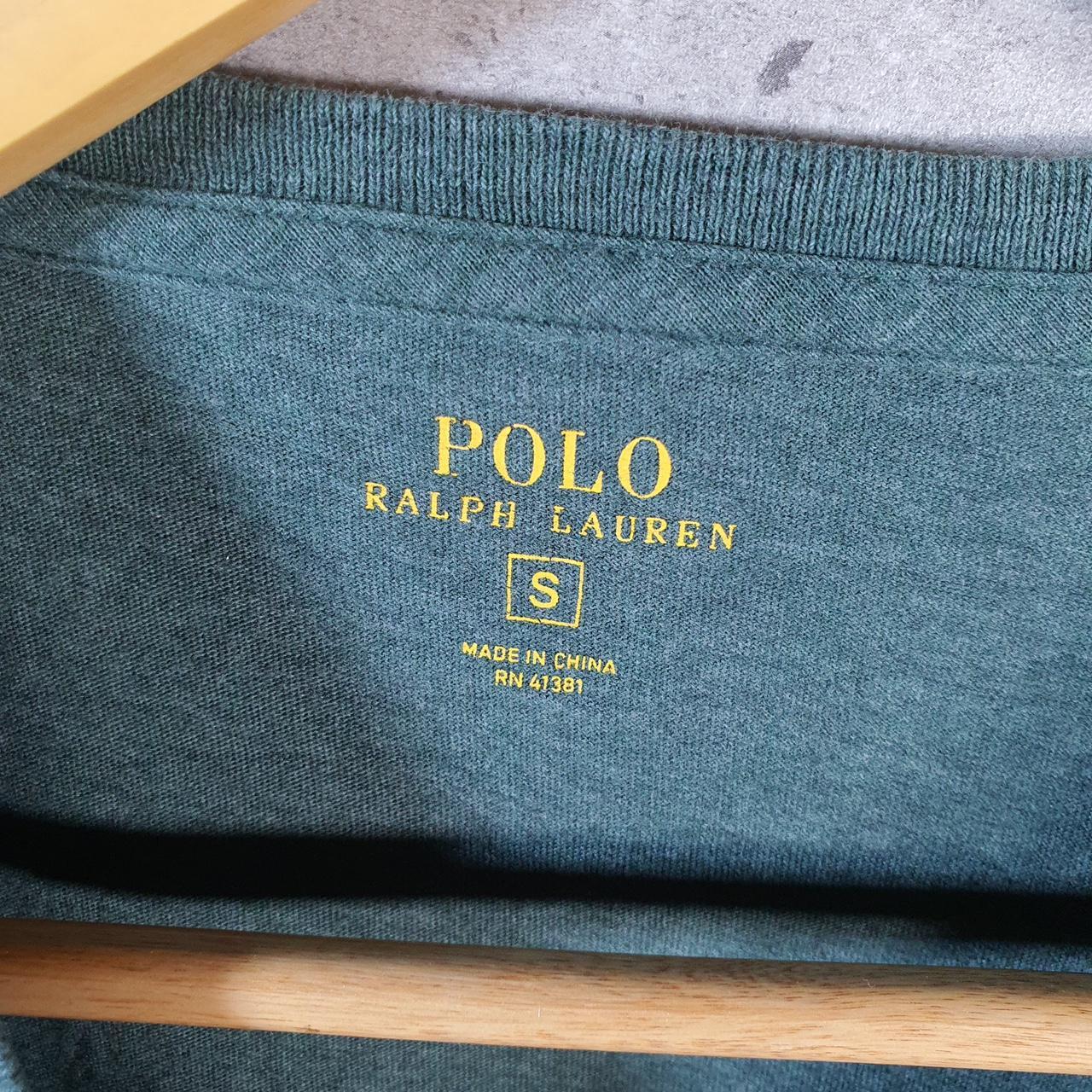 Vintage Ralph Lauren Polo T Shirt Men’s Small Green Embroidered Pony Slim Fit C9095