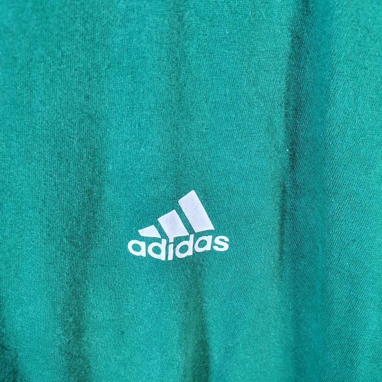 Vintage Adidas Go To Tee T Shirt Mens XL Green Three Stripes Logo Athletic
