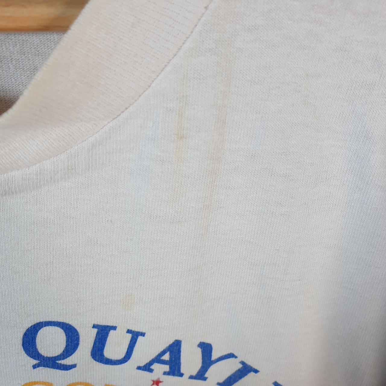 Vintage Fruit Of The Loom 1988 Bush Quayle California Gold Rush USA Single Stitch T Shirt Men’s Large White