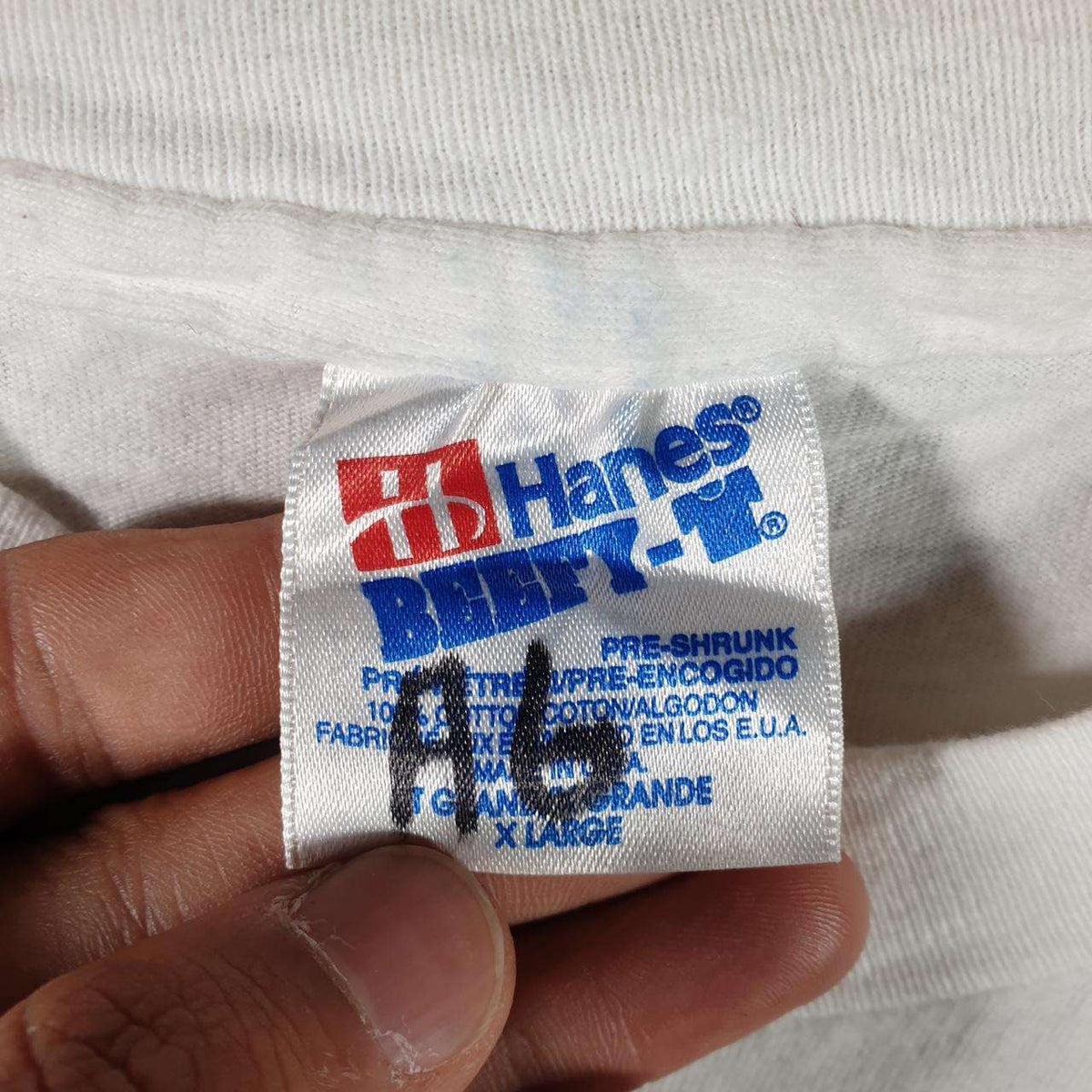 Vintage Hanes Beefy Florida High School USA 90s Single Stitch T Shirt Men’s XL White Big Fish Vintage