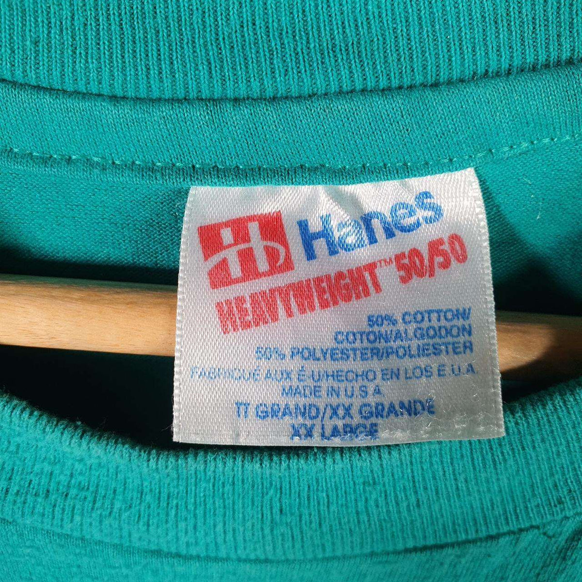 Vintage Hanes 50/50 Birchwood Alaska USA Single Stitch T Shirt Men’s 2XL Blue Big Fish Vintage