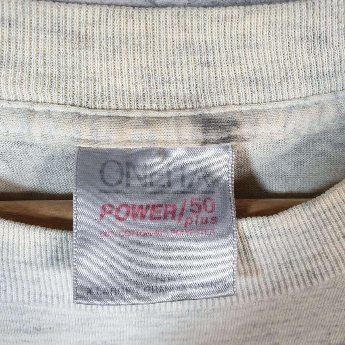 Vintage Oneita Power Brothers Swimming T Single Stitch T Shirt Men’s XL Grey Big Fish Vintage