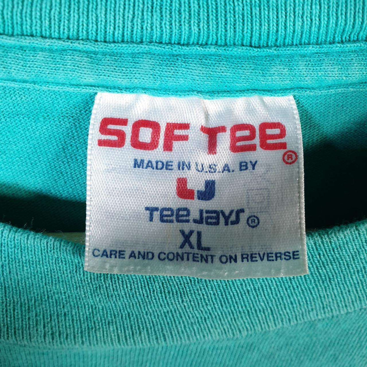 Vintage Sof Tee TeeJays Boston City 1993 Single Stitch T Shirt Men’s XL Blue Big Fish Vintage
