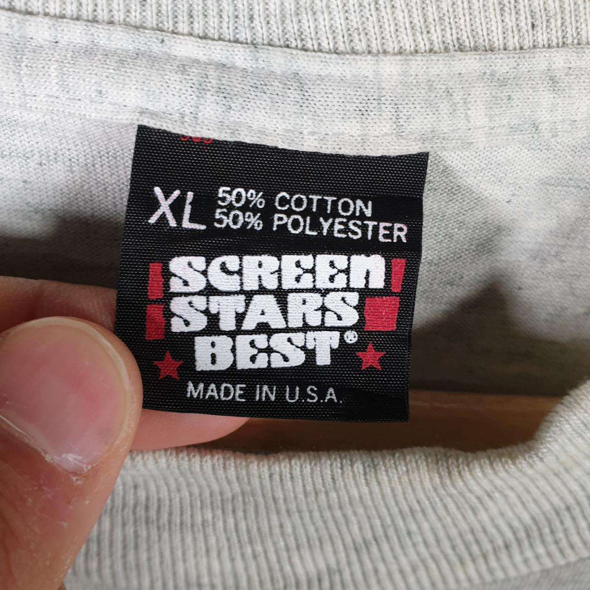 Vintage Screen Stars Best Mississippi Sports USA Single Stitch T Shirt Men’s XL Grey Big Fish Vintage