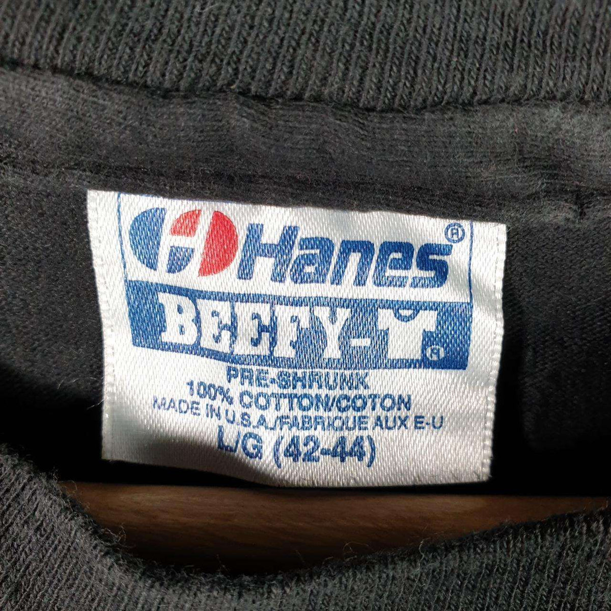 Vintage Hanes Beefy California School 90s USA Single Stitch T Shirt Men’s Large Black Big Fish Vintage
