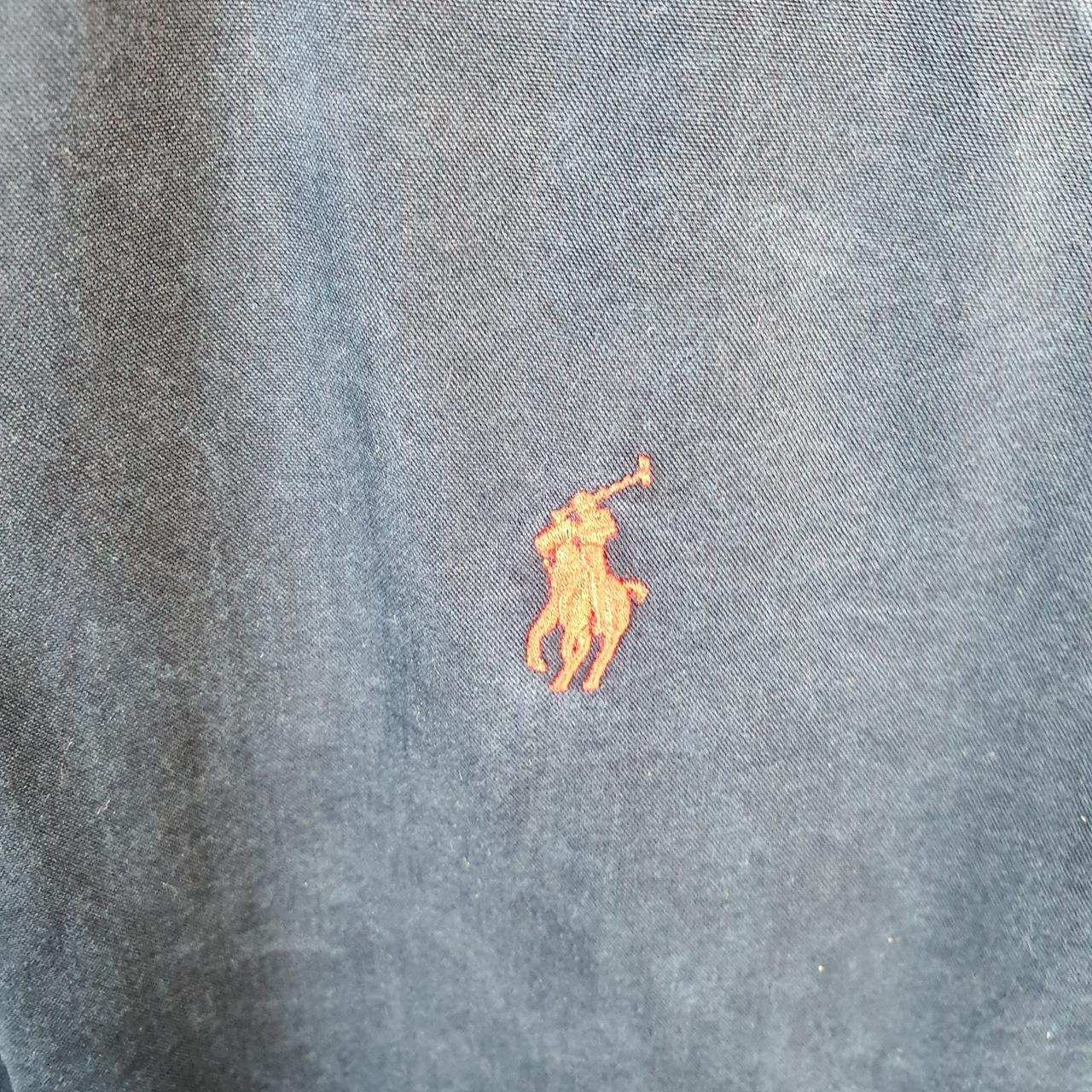 Vintage Ralph Lauren Polo Hooded Bomber Jacket Womens Large Blue Pony Full Zip Big Fish Vintage