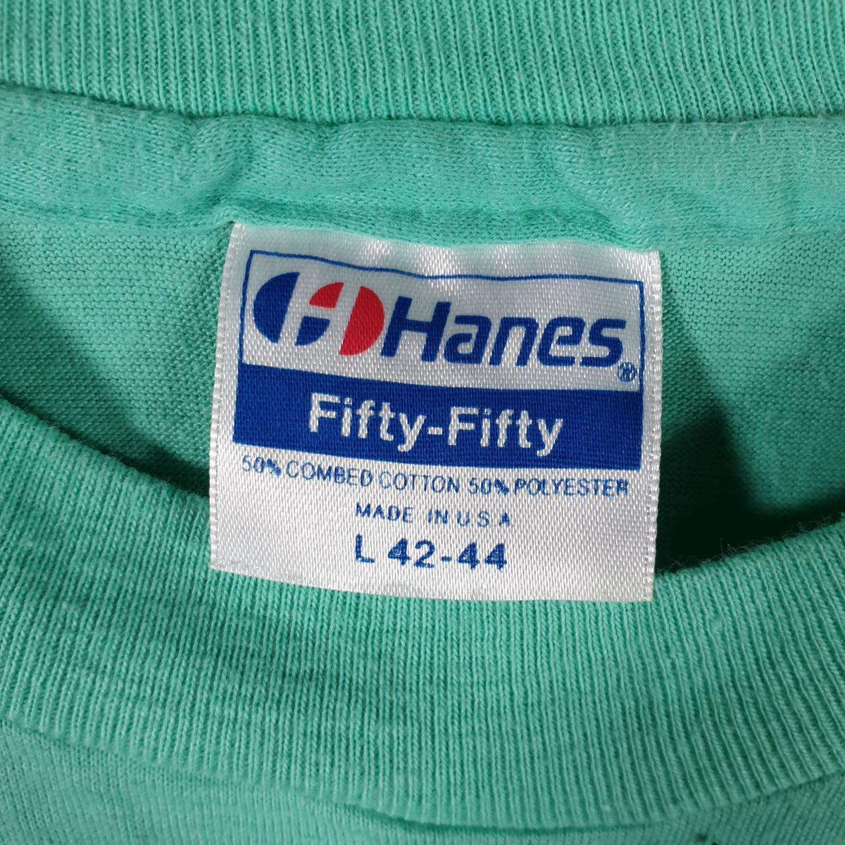 Vintage Hanes 50/50 1987 Whitesburg 5K Run USA Single Stitch T Shirt Men’s Large Blue Big Fish Vintage