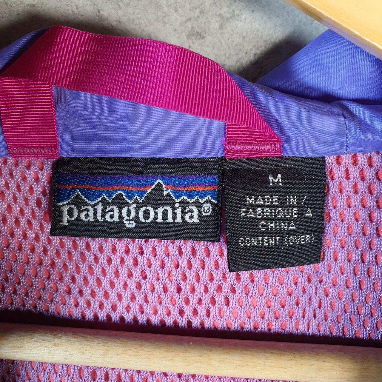 Vintage Patagonia 90s Parker Waterproof Jacket Mens Medium Pink Full Zip Hooded Windbreaker Big Fish Vintage