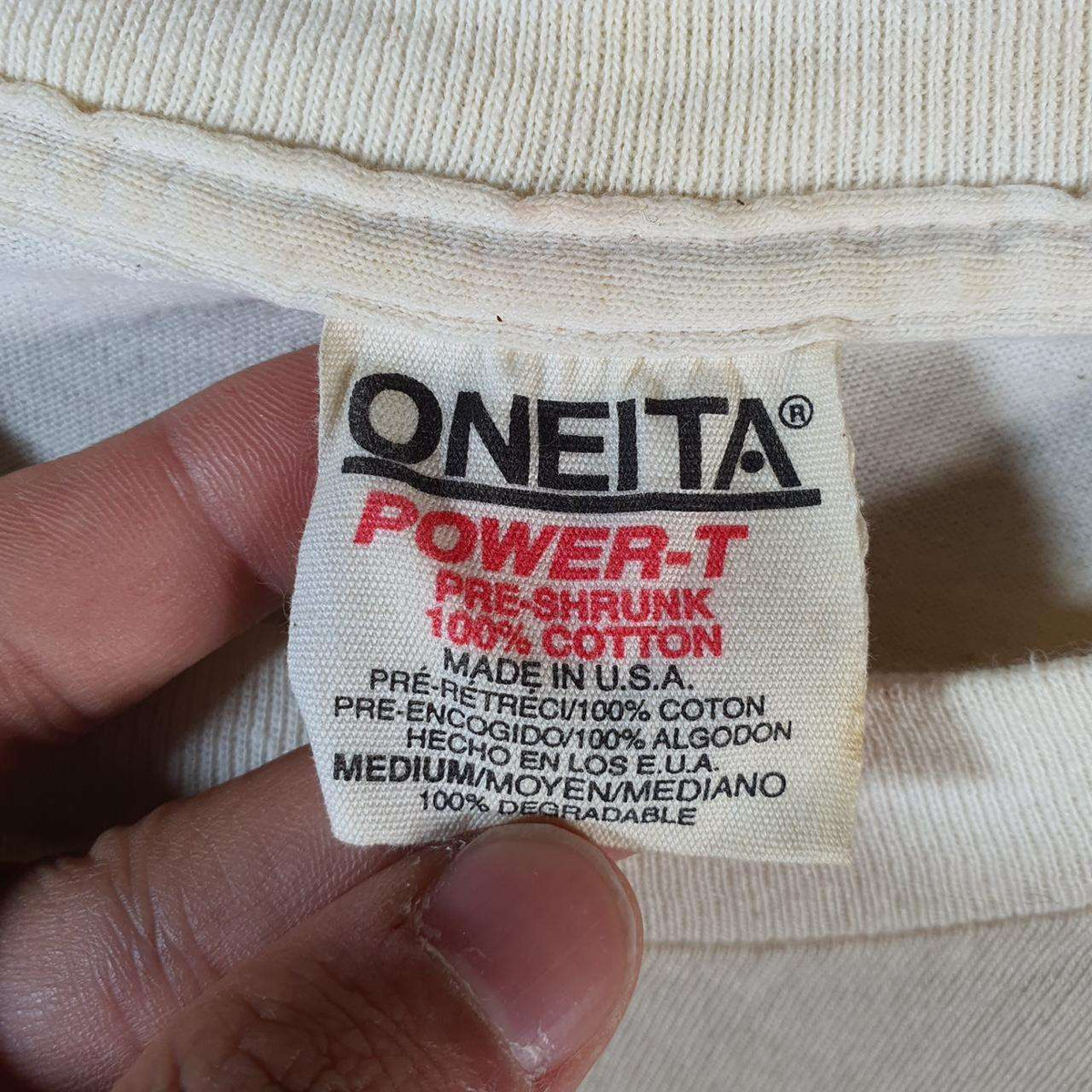 Vintage Oneita Power Sawgrass 1996 T Single Stitch T Shirt Men’s medium White Big Fish Vintage