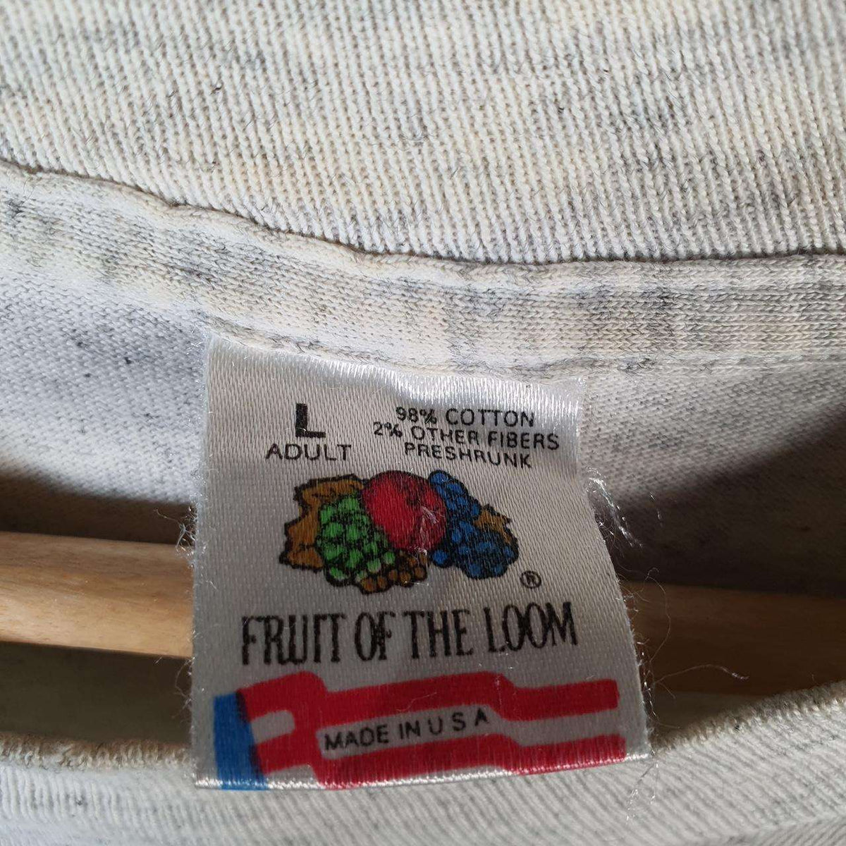 Vintage Fruit of the Loom Texas Graphic Single Stitch T Shirt Men’s Large Grey Big Fish Vintage