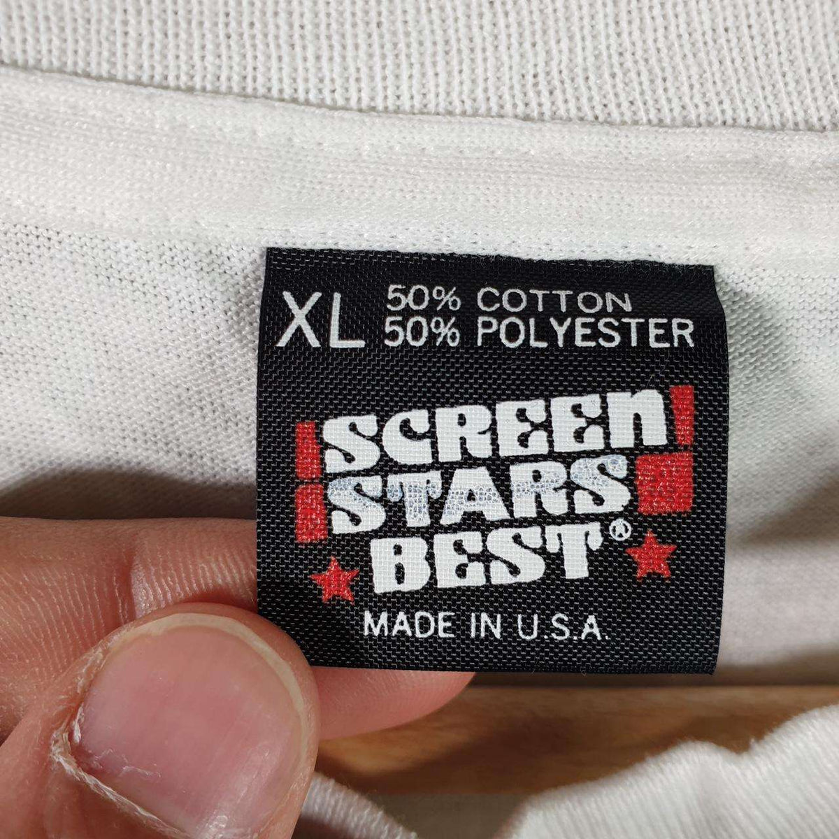 Vintage Screen Stars Best Inland Lakes Basketball USA Single Stitch T Shirt Men’s XL White Big Fish Vintage