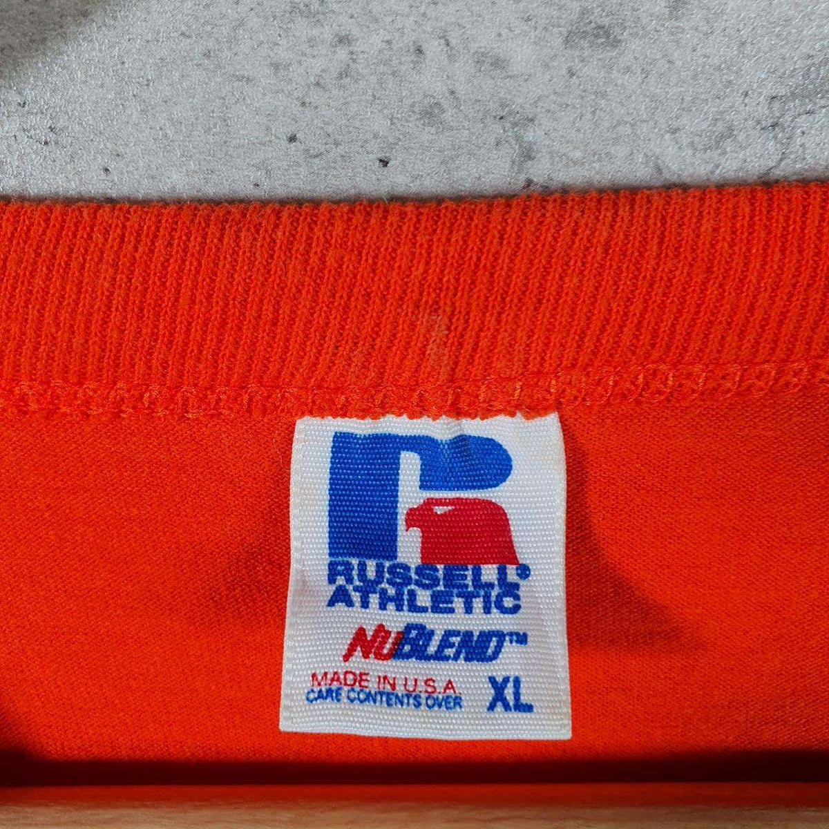 Vintage Russell Athletic Little Caesars Pizza USA Single Stitch T Shirt Men’s XL Red Big Fish Vintage