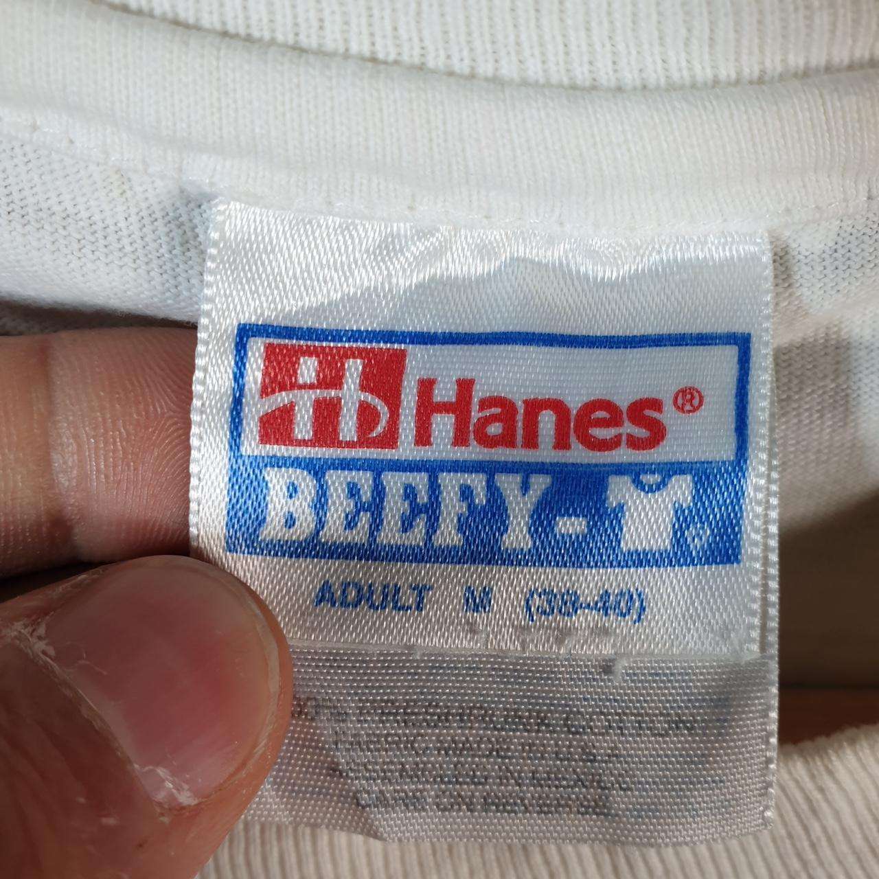 Vintage Hanes Beefy Chatham Gran Prints 1996 USA Single Stitch T Shirt Men’s Medium White Big Fish Vintage