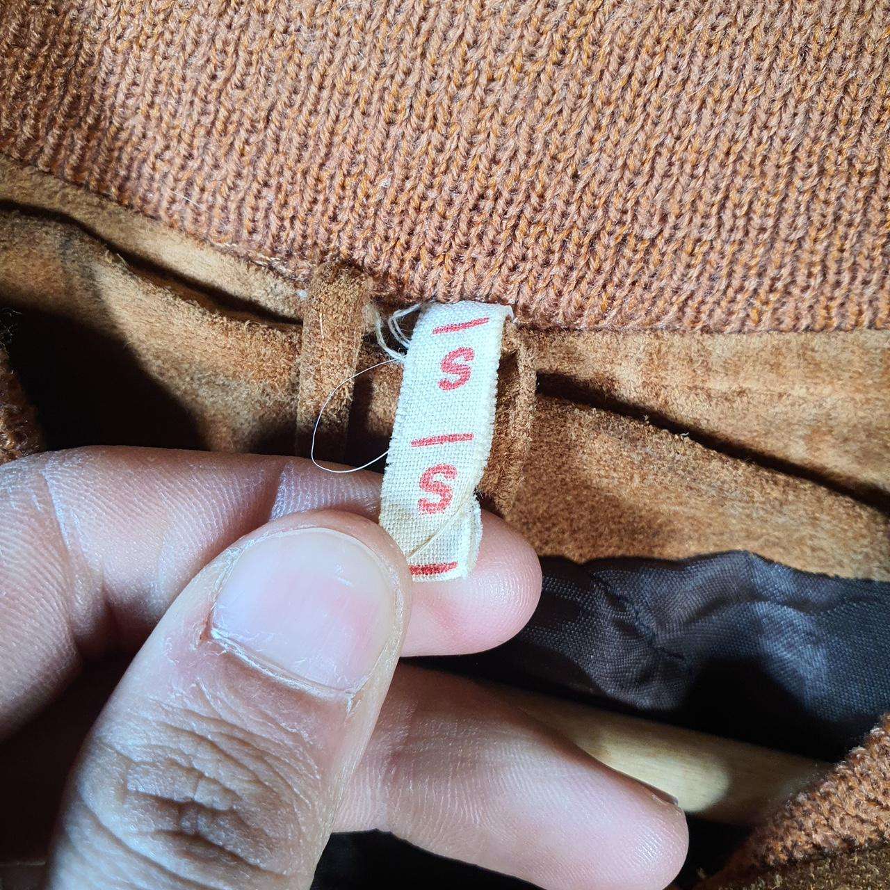 Vintage Leather Suede Jacket Mens Small Small Brown Hunting Utility USA Coat Big Fish Vintage