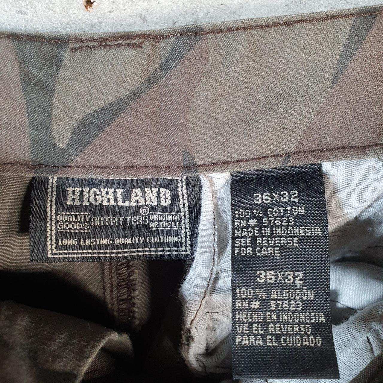 Vintage Highland Outfitters Camouflage Army Cargo Trousers Mens W36 L32 Brown RealTree Big Fish Vintage