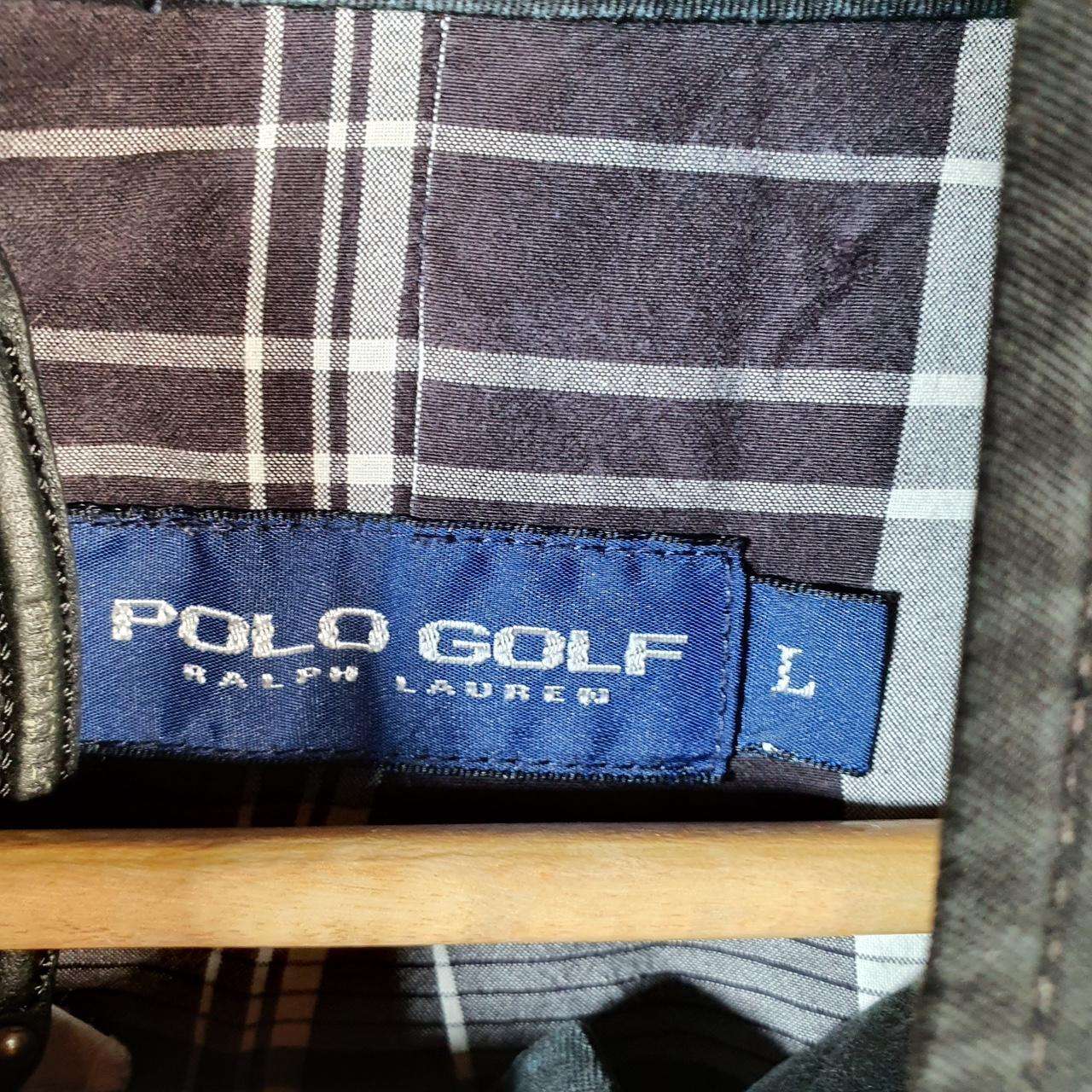 Vintage Ralph Lauren Polo Harrington Bomber Jacket Men’s Large Black Pony Full Zip Big Fish Vintage