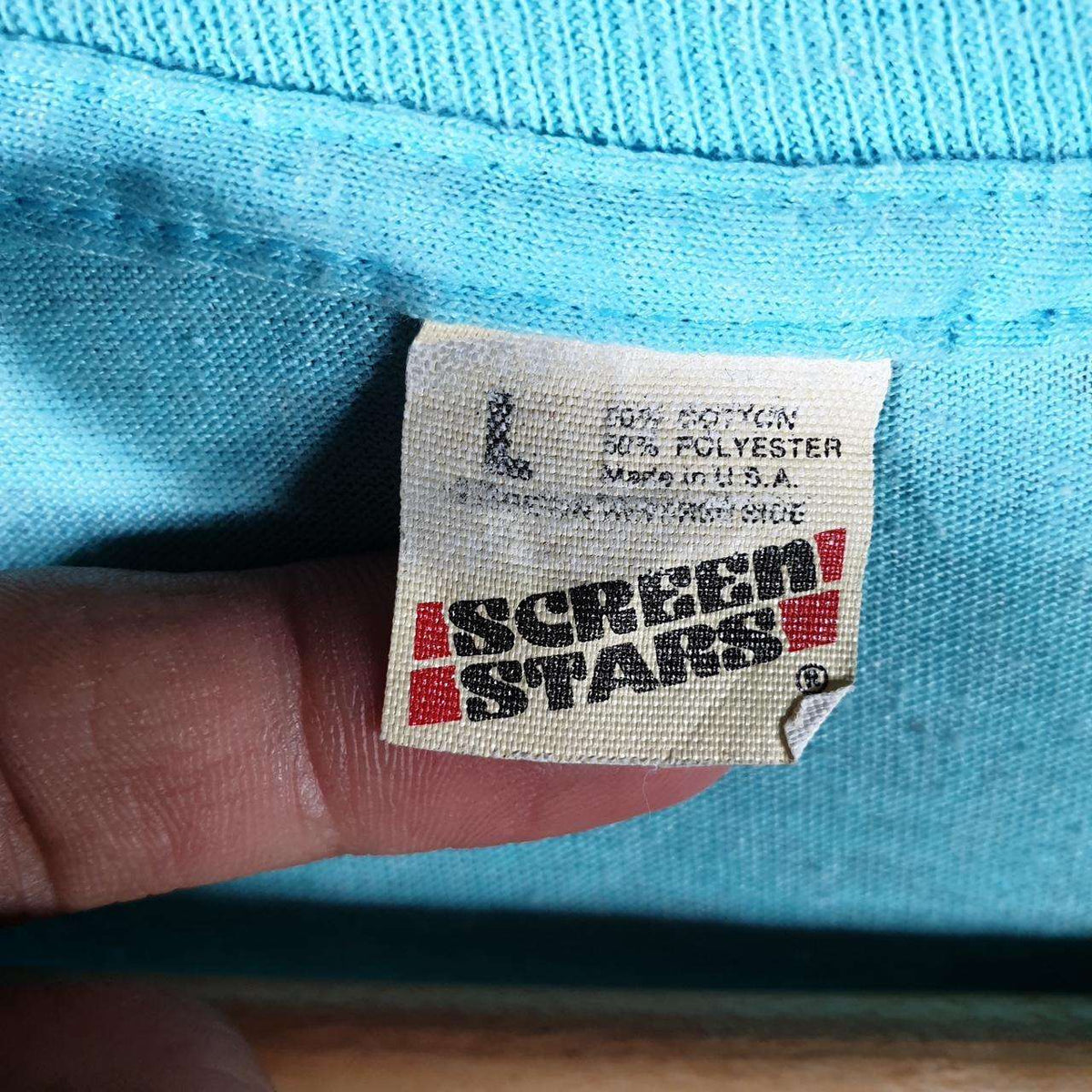 Vintage Screen Stars 1988 Pennsylvania USA Single Stitch T Shirt Men’s Large White Big Fish Vintage