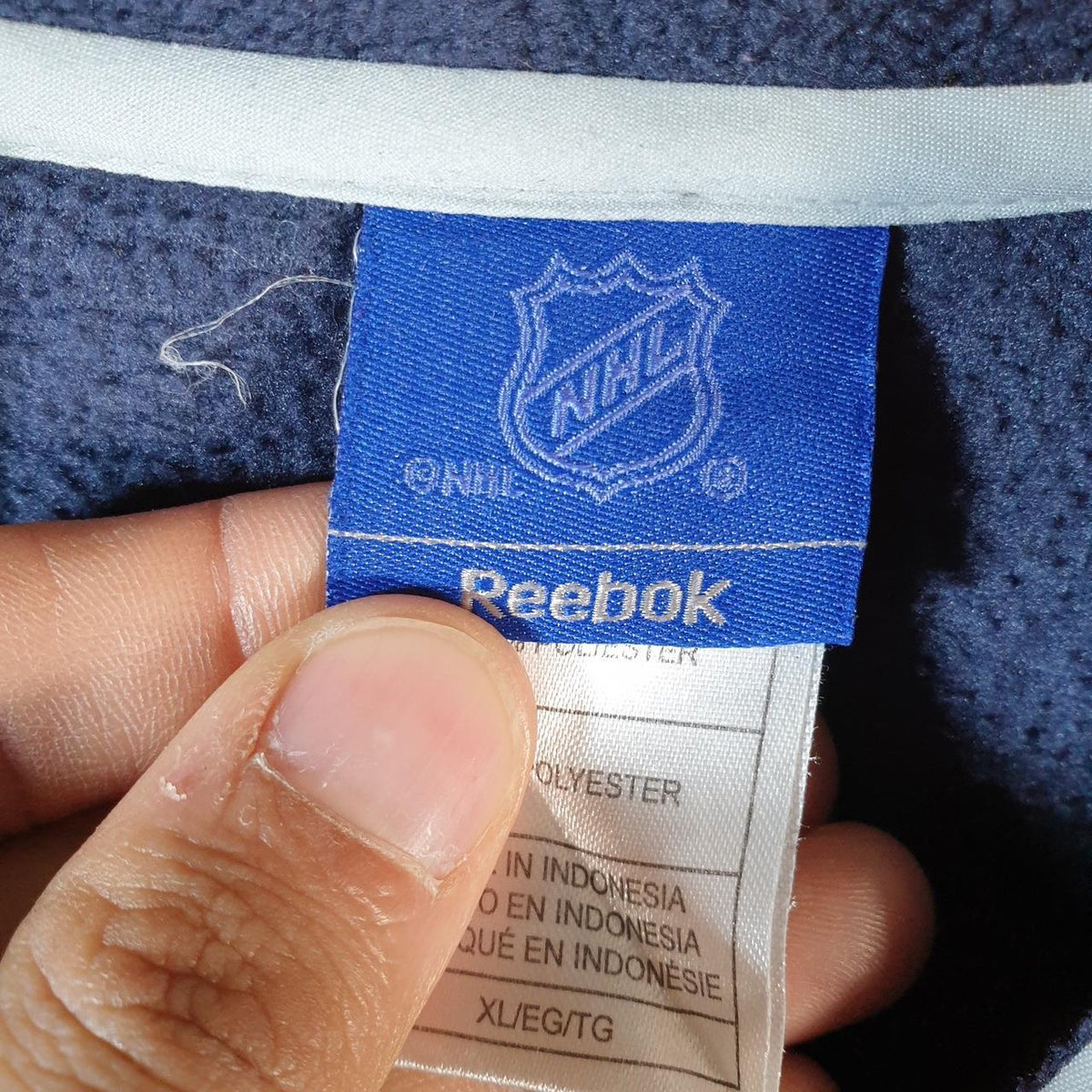 Reebok Nashville Predators Full Zip Fleece Hoodie Womens XL Blue Embroidered