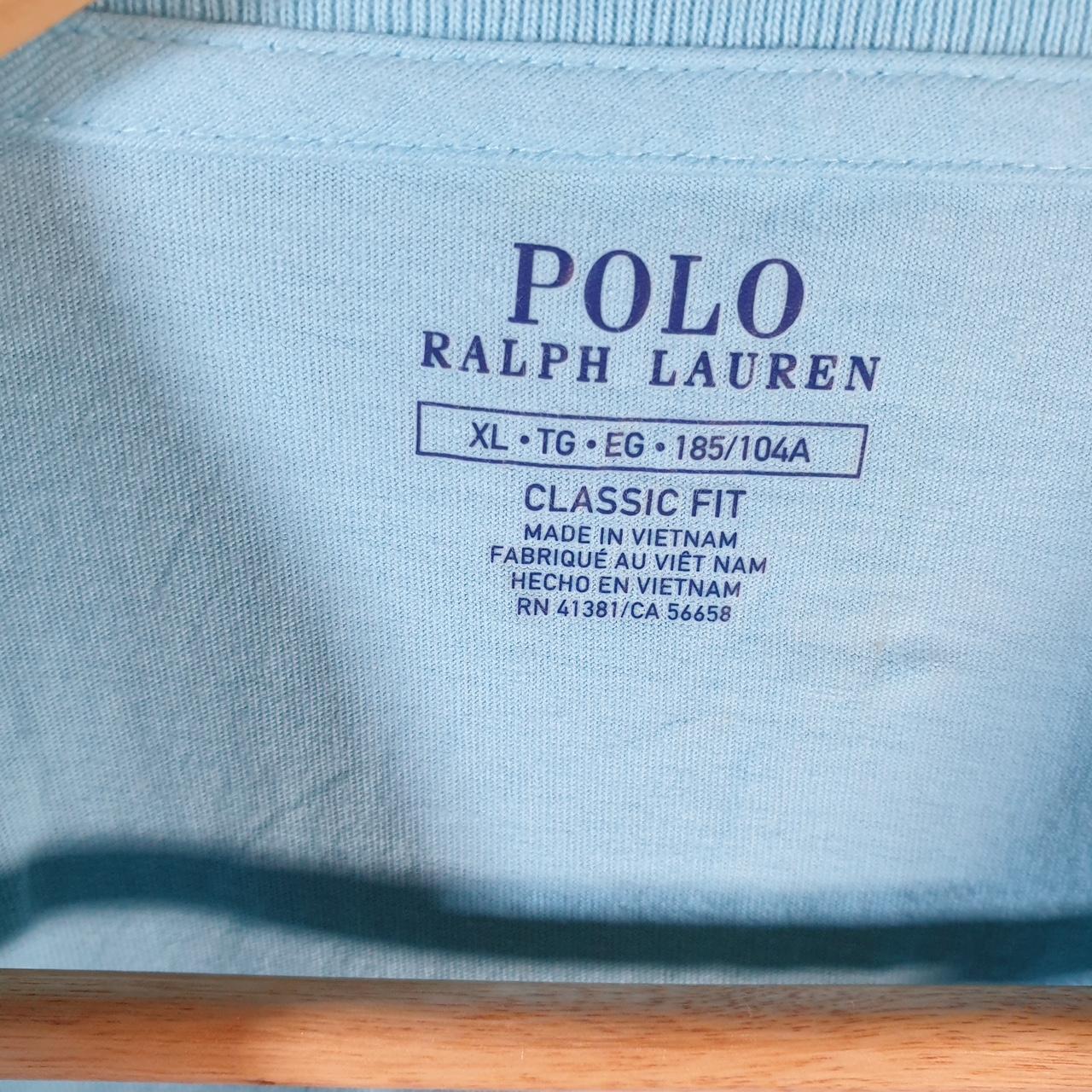 Vintage Ralph Lauren Polo Sport T Shirt Men’s Large Blue Classic Fit Embroidered Pony
