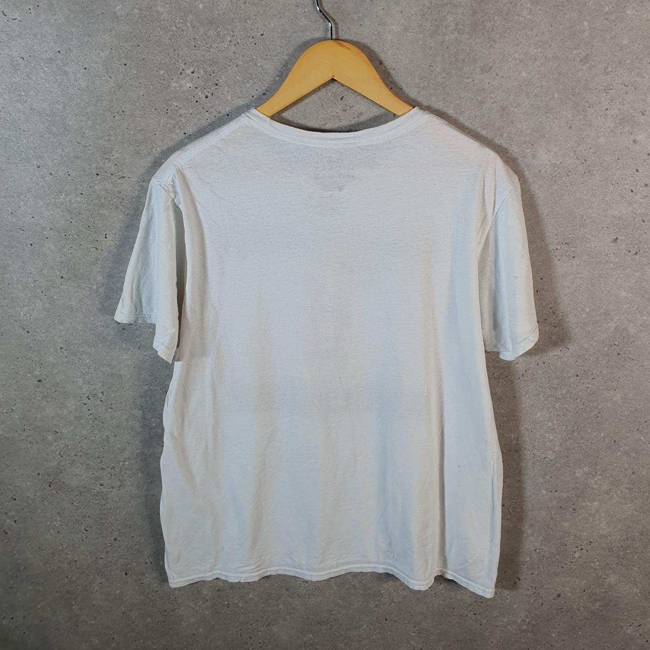 Vintage Disney Land Mickey Mouse T Shirt Men’s Large White Logo Graphic Cartoon