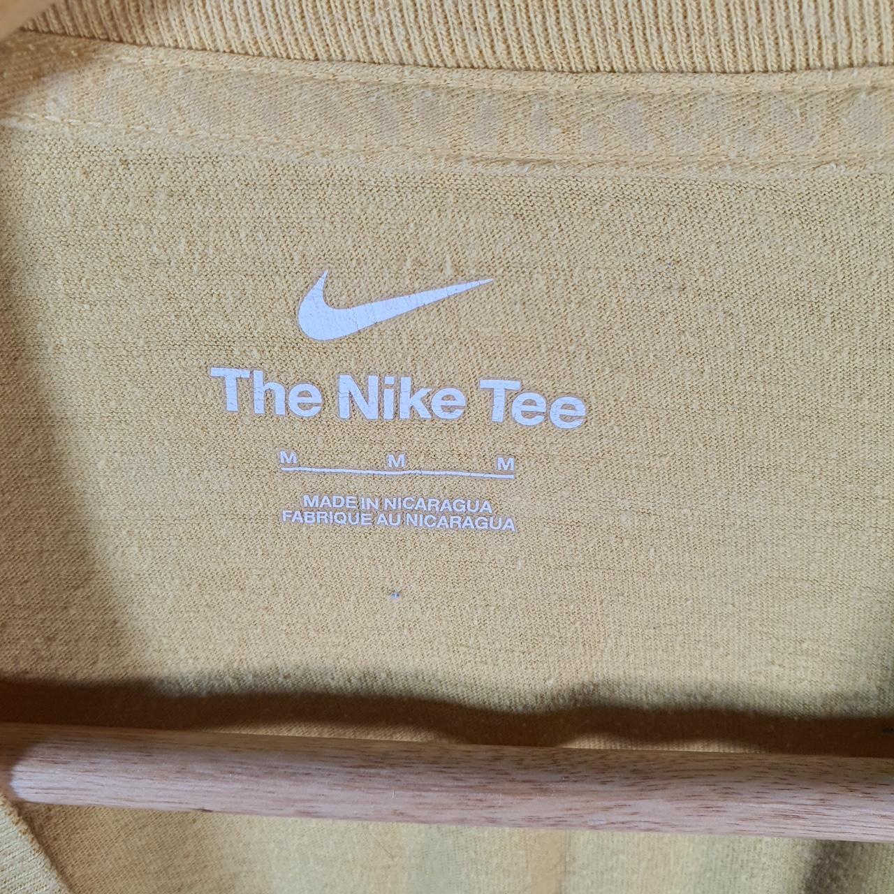 Vintage Nike Just Do It Spellout T Shirt Men’s Medium Yellow Logo Swoosh Athletic