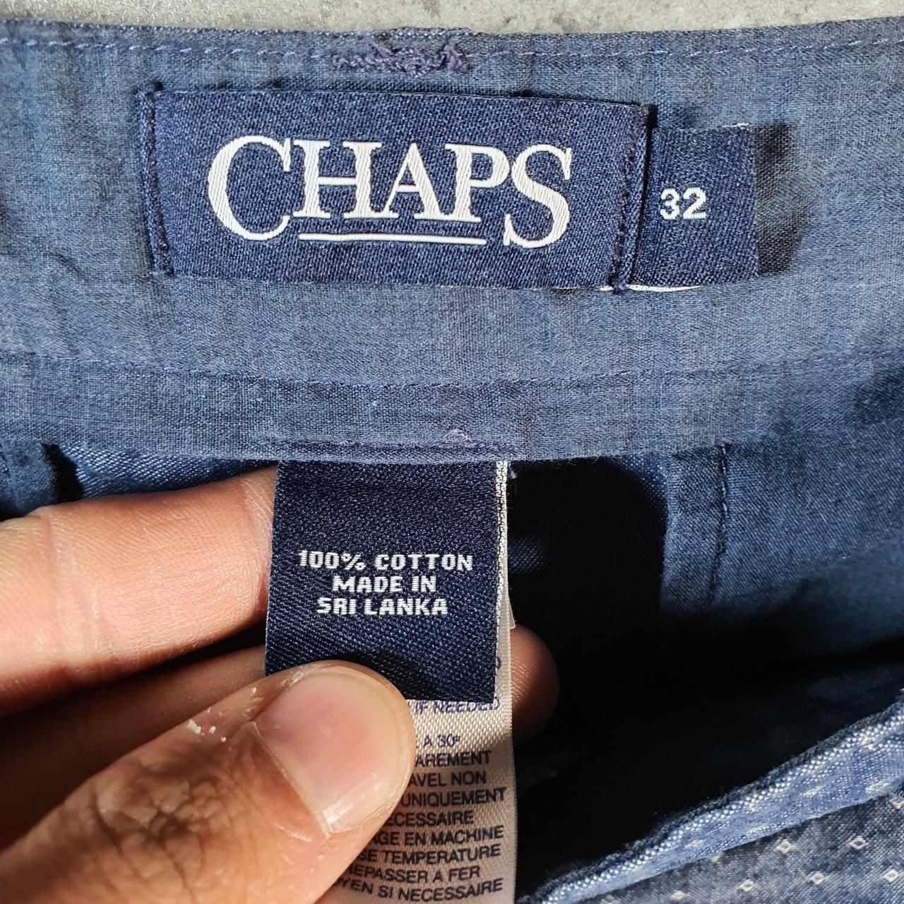 Vintage Chaps Ralph Lauren Chino Shorts Jorts Cargo Men’s W32 Blue Baggy Cotton